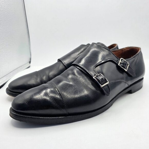 Allen Edmonds St. John's Double Monk Strap Mens Size 11.5 Black Dress Shoe - Picture 4 of 13